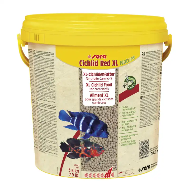 Letzte Chance sera Cichlid Red XL Nature 10 Liter -Futtersticks für große Cichliden-